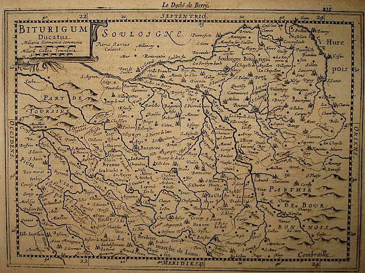 Mercator Gerard - Hondius Jodocus Biturigum Ducatus 1630 Amsterdam 